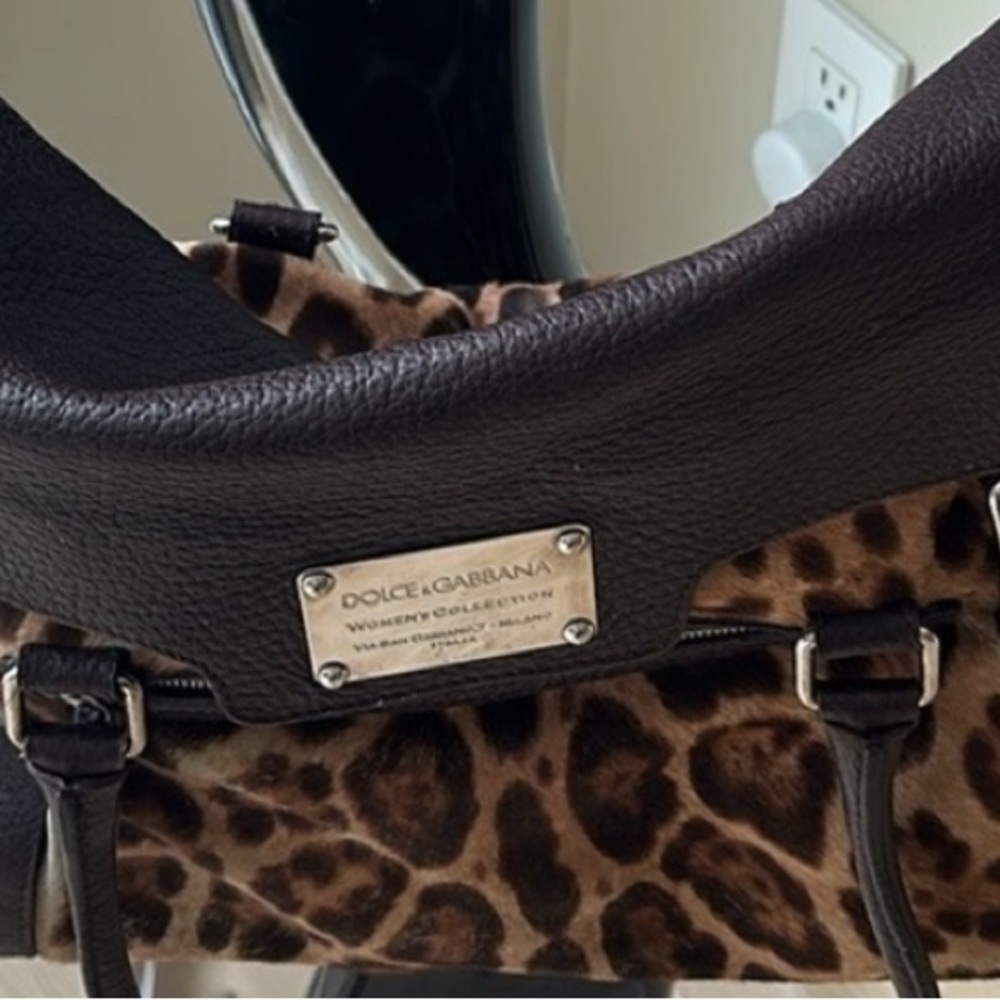 Dolce & Gabbana Brown Leopard Print Women's Bag - Picture 6 of 6